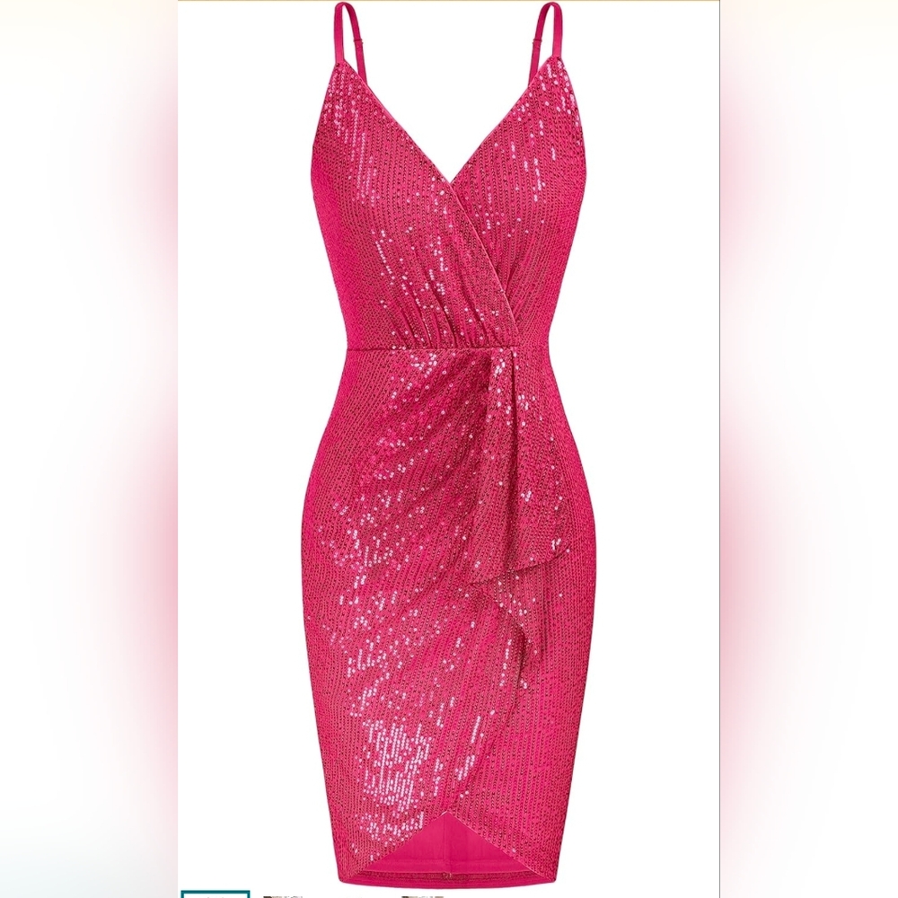 Grace Karin Sparkling Fuchsia Mini Dress
